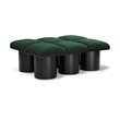 Meridian Furniture Pavilion Green Boucle Fabric Bench