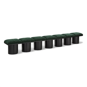 Meridian Furniture Pavilion Green Boucle Fabric Bench