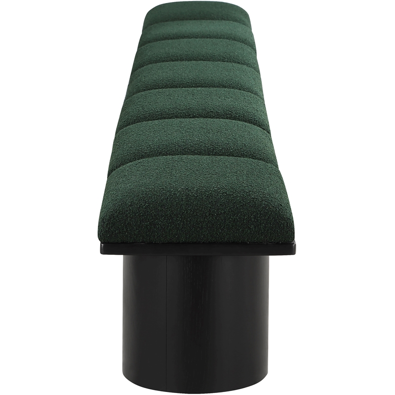 Meridian Furniture Pavilion Green Boucle Fabric Bench