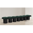 Meridian Furniture Pavilion Green Boucle Fabric Bench