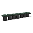 Meridian Furniture Pavilion Green Boucle Fabric Bench