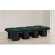 Meridian Furniture Pavilion Green Boucle Fabric Bench