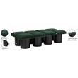 Meridian Furniture Pavilion Green Boucle Fabric Bench