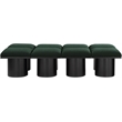 Meridian Furniture Pavilion Green Boucle Fabric Bench