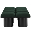 Meridian Furniture Pavilion Green Boucle Fabric Bench