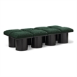 Meridian Furniture Pavilion Green Boucle Fabric Bench
