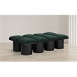 Meridian Furniture Pavilion Green Boucle Fabric Bench