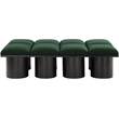 Meridian Furniture Pavilion Green Boucle Fabric Bench