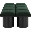 Meridian Furniture Pavilion Green Boucle Fabric Bench
