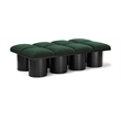 Meridian Furniture Pavilion Green Boucle Fabric Bench