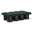 Meridian Furniture Pavilion Green Boucle Fabric Bench