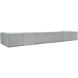 Meridian Furniture Ollie Grey Boucle Fabric Modular Sectional