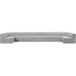 Meridian Furniture Ollie Grey Boucle Fabric Modular Sectional