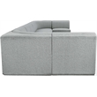 Meridian Furniture Ollie Grey Boucle Fabric Modular Sectional