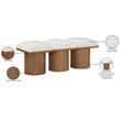 Meridian Furniture Pavilion Cream Boucle Fabric Bench