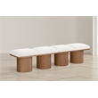 Meridian Furniture Pavilion Cream Boucle Fabric Bench
