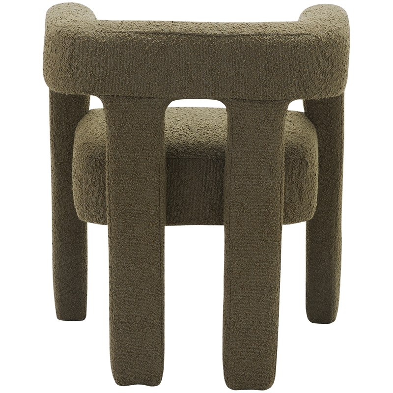 Meridian Furniture Athena Olive Green Boucle Fabric Accent/Dining Chair