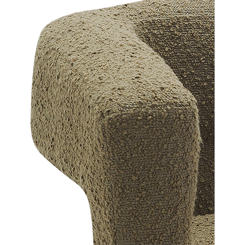 Meridian Furniture Athena Olive Green Boucle Fabric Accent/Dining Chair