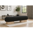 Meridian Furniture Robertson Black Boucle Fabric Bench