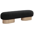 Meridian Furniture Robertson Black Boucle Fabric Bench