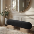 Meridian Furniture Robertson Black Boucle Fabric Bench