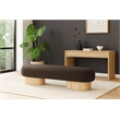 Meridian Furniture Robertson Brown Boucle Fabric Bench