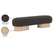 Meridian Furniture Robertson Brown Boucle Fabric Bench