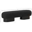 Meridian Furniture Robertson Black Boucle Fabric Bench