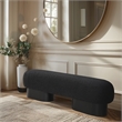 Meridian Furniture Robertson Black Boucle Fabric Bench