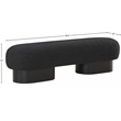Meridian Furniture Robertson Black Boucle Fabric Bench