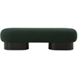 Meridian Furniture Robertson Green Boucle Fabric Bench