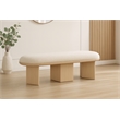 Meridian Furniture Wilshire Cream Boucle Fabric Bench