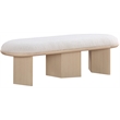 Meridian Furniture Wilshire Cream Boucle Fabric Bench