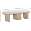 Meridian Furniture Wilshire Cream Boucle Fabric Bench