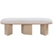 Meridian Furniture Wilshire Cream Boucle Fabric Bench
