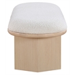 Meridian Furniture Wilshire Cream Boucle Fabric Bench
