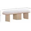 Meridian Furniture Wilshire Cream Boucle Fabric Bench