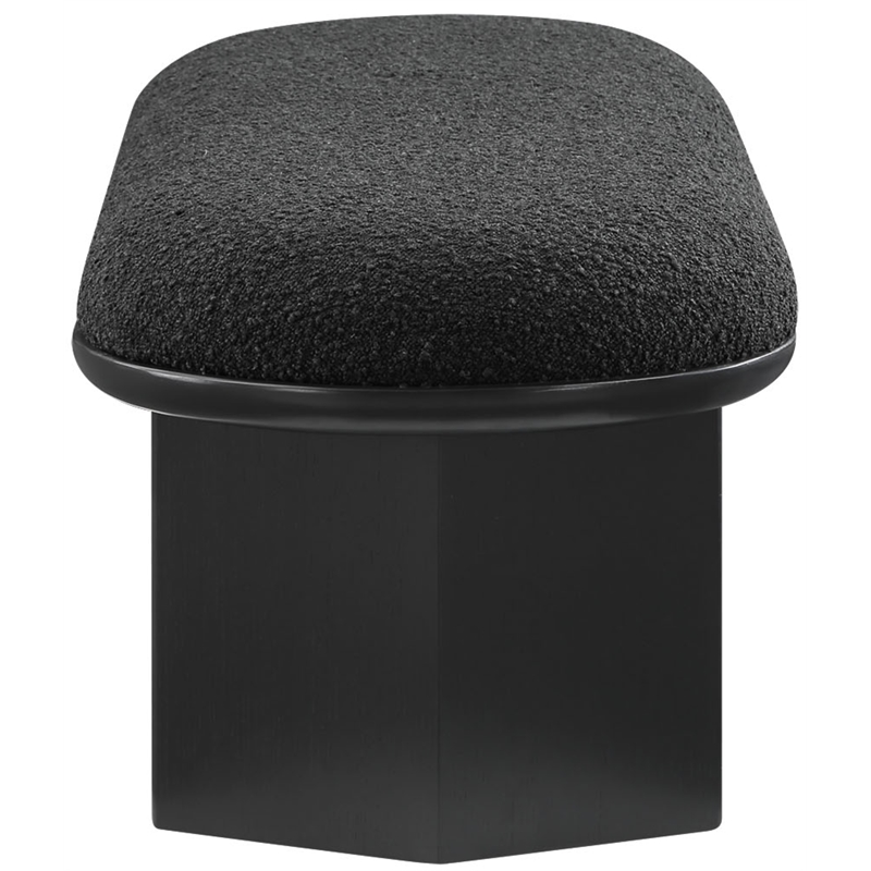 Meridian Furniture Wilshire Black Boucle Fabric Bench
