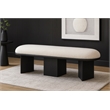 Meridian Furniture Wilshire Cream Boucle Fabric Bench