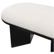 Meridian Furniture Wilshire Cream Boucle Fabric Bench
