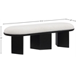 Meridian Furniture Wilshire Cream Boucle Fabric Bench