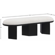 Meridian Furniture Wilshire Cream Boucle Fabric Bench