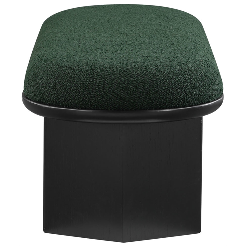 Meridian Furniture Wilshire Green Boucle Fabric Bench