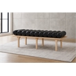 Meridian Furniture Landon Black Vegan Leather Bench