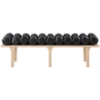 Meridian Furniture Landon Black Vegan Leather Bench