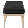 Meridian Furniture Landon Black Vegan Leather Bench