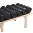 Meridian Furniture Landon Black Vegan Leather Bench