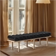 Meridian Furniture Landon Black Vegan Leather Bench