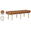 Meridian Furniture Landon Cognac Vegan Leather Bench
