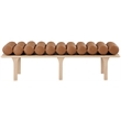 Meridian Furniture Landon Cognac Vegan Leather Bench
